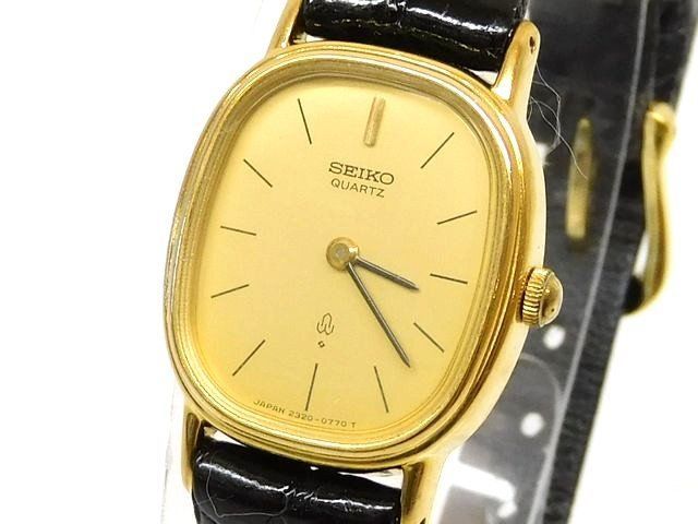 3F セイコー SEIKO ■ ジャンク品 オーバル 14K/SS 2320-5480 レディース アンティーク 腕時計 クォーツ イエローゴールド K14 □8F
