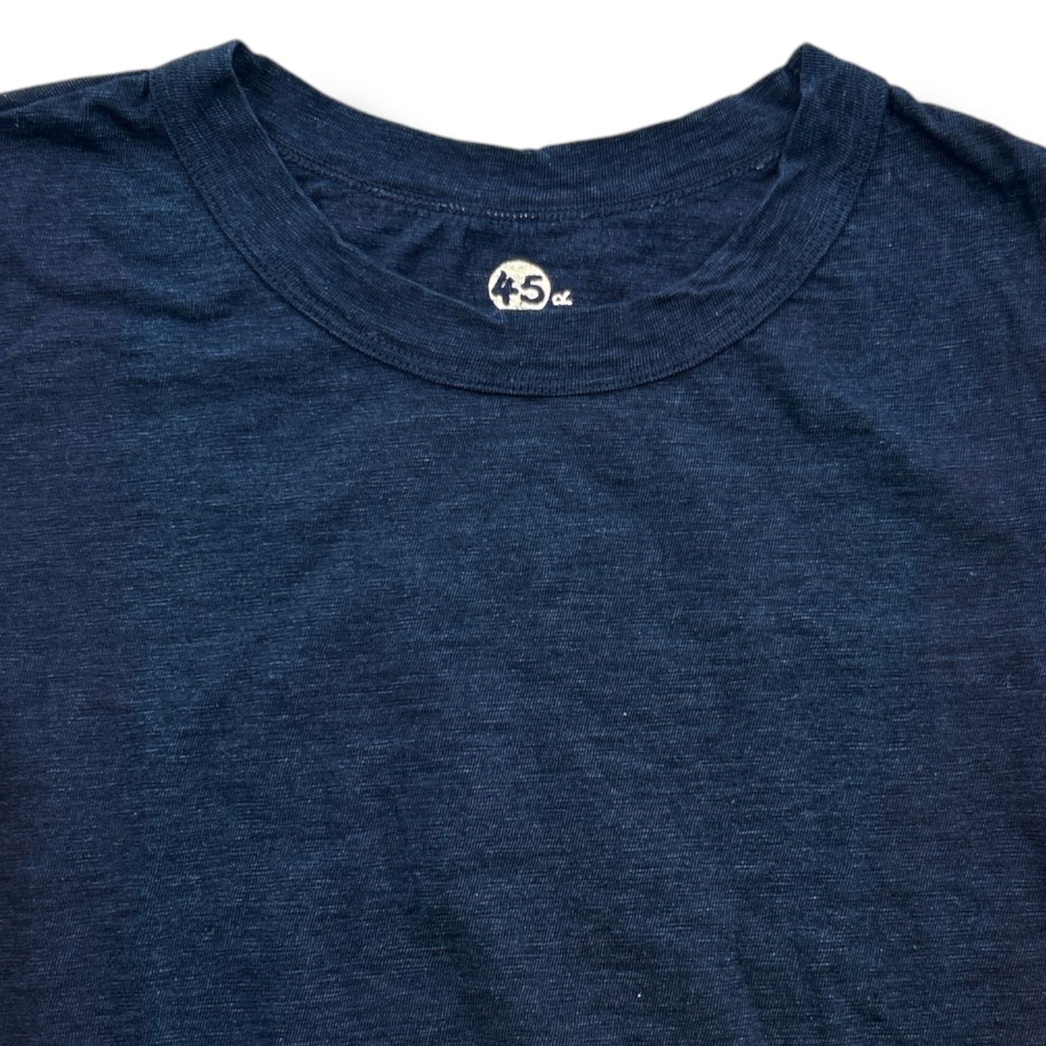 フォーティファイブアール　藍染め Tシャツ　インディゴブルー　日本製　綿100% 新品 未使用 タグ付き 45R フォーティファイブアール インディゴ染め T