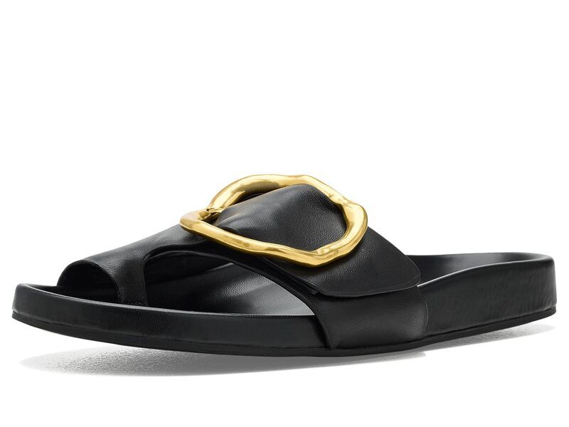 フランコサルト レディース シューズ サンダル Franco Sarto Brianka Slide Sandals Black Leather ブラック