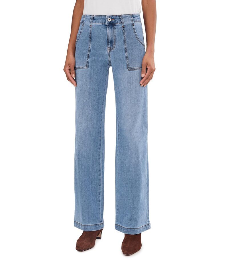 サンクチュアリー レディース ボトムス デニムパンツ ワイドレッグ Sanctuary Sculpted Insider Wide Leg Keep Up