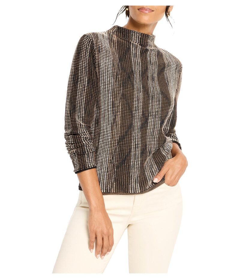 ニックプラスゾーイ レディース アウター ニット・セーター プチ NICZOE Petite Ombre Pixel Knit Sweater Neutral Multi マルチカラー