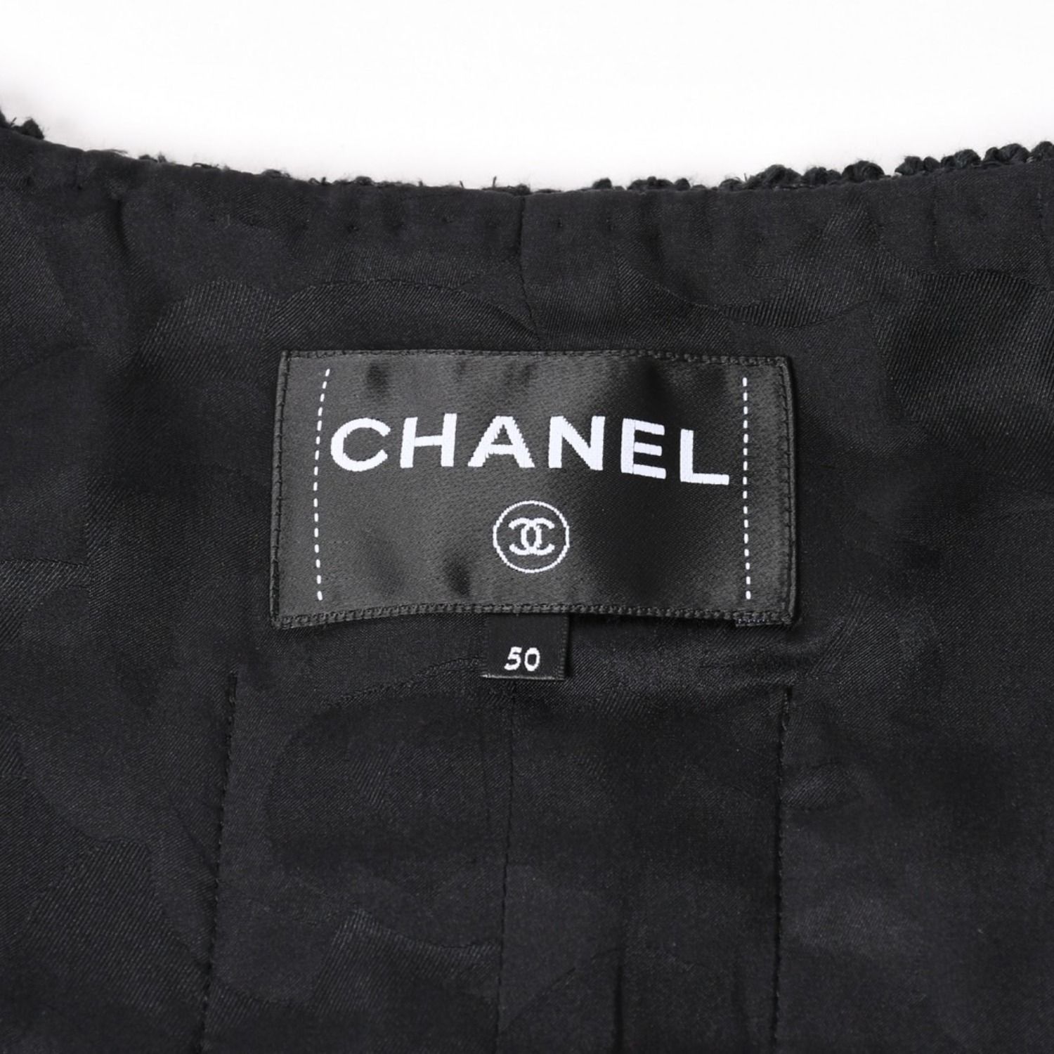 極美品 CHANEL シャネル ノーカラーツイードジャケット P80445
