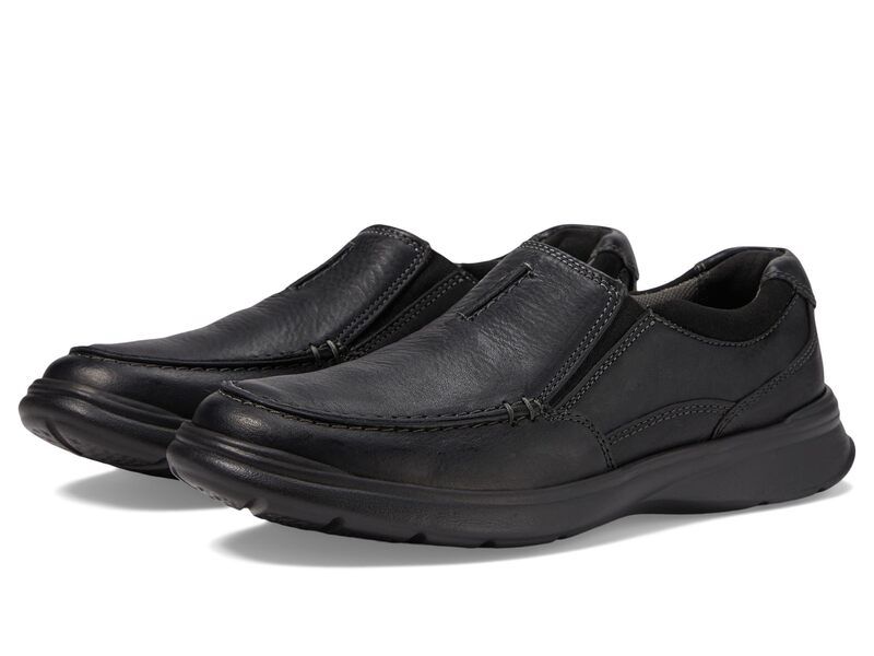 クラークス メンズ シューズ スリッポン・ローファー Clarks Cotrell Free Black Oily Leat ブラック