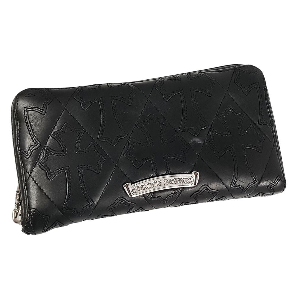 CHROME HEARTS クロムハーツ REC F ZIP QUILTED WALLET セメタリー