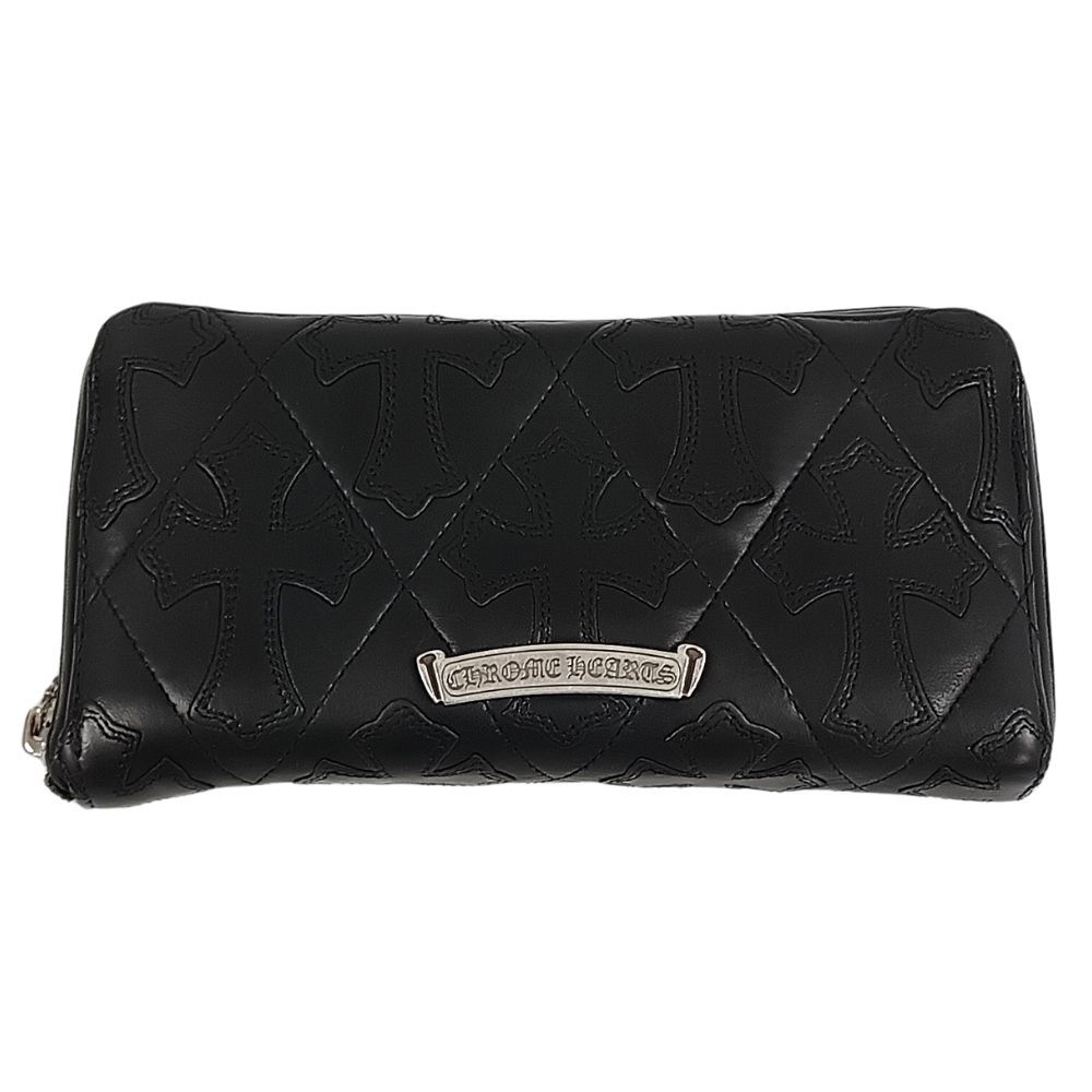 CHROME HEARTS クロムハーツ REC F ZIP QUILTED WALLET セメタリー