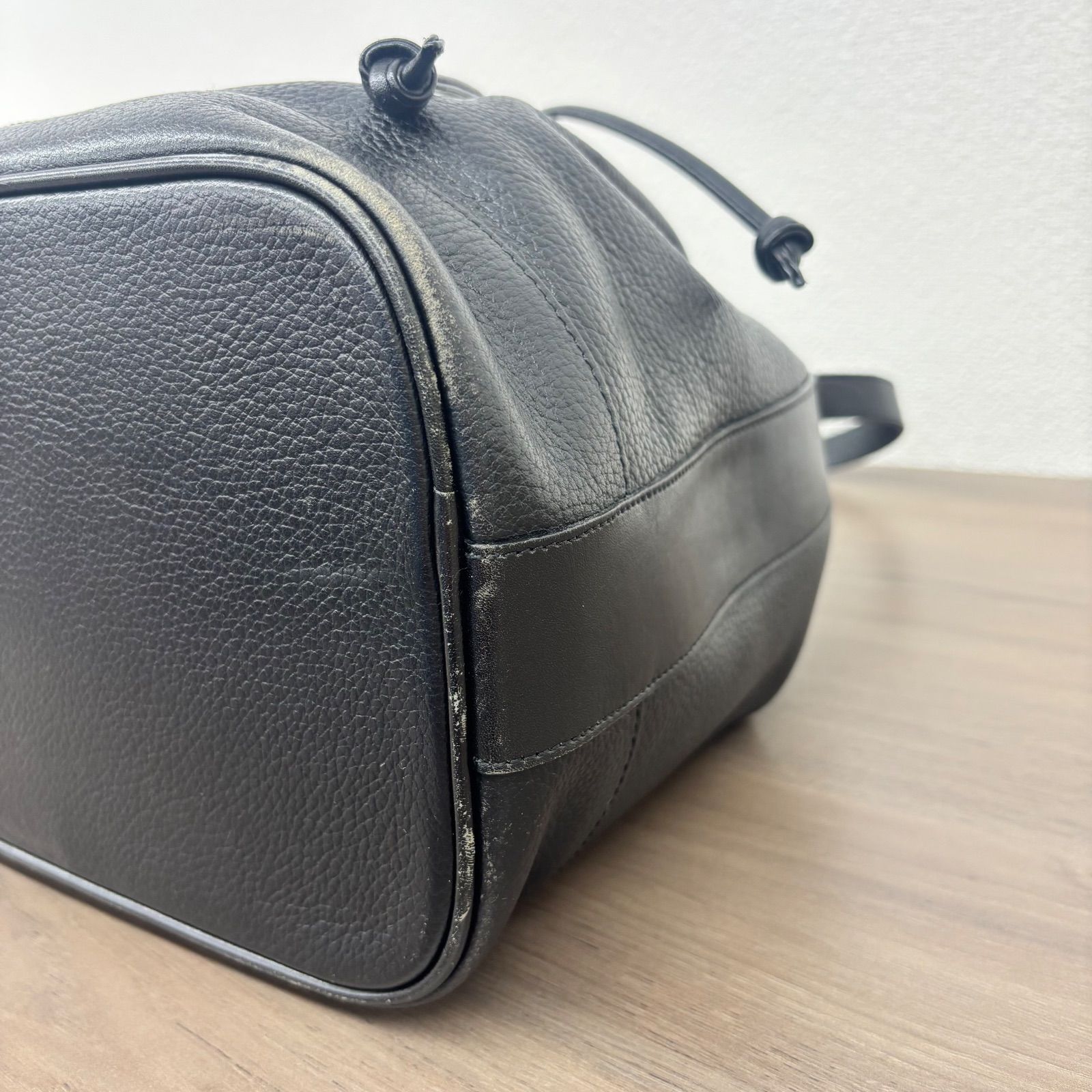 s）バーバリー ショルダーバッグ 巾着 レザー ホースロゴ ノバチェック 
