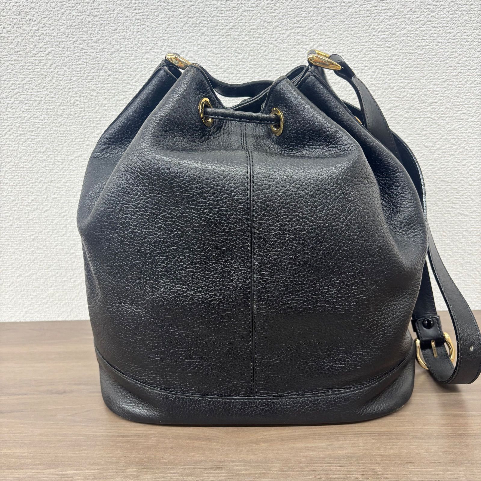 s）バーバリー ショルダーバッグ 巾着 レザー ホースロゴ ノバチェック 