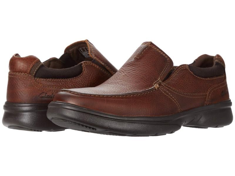 クラークス メンズ シューズ スリッポン・ローファー Clarks Bradley Free Tan Tumbled Lea タン