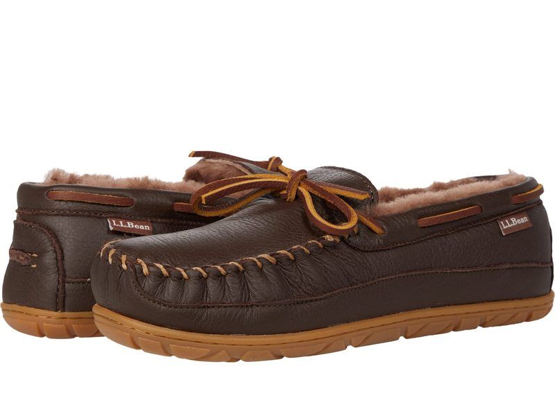 エルエルビーン メンズ シューズ サンダル LLBean Wicked Good Moosehide Slipper Moccasin Chocolate チョコレート