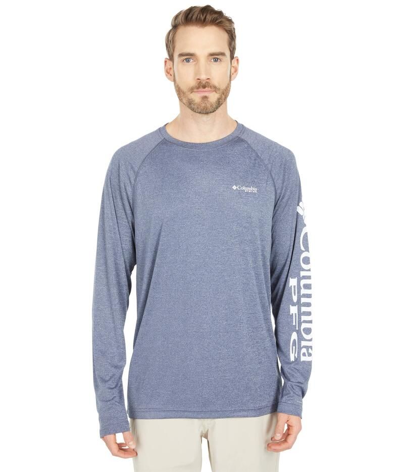 コロンビア メンズ トップス シャツ Columbia Terminal Tackle Heather Long Sleeve Shirt Collegiate Navy ネイビー
