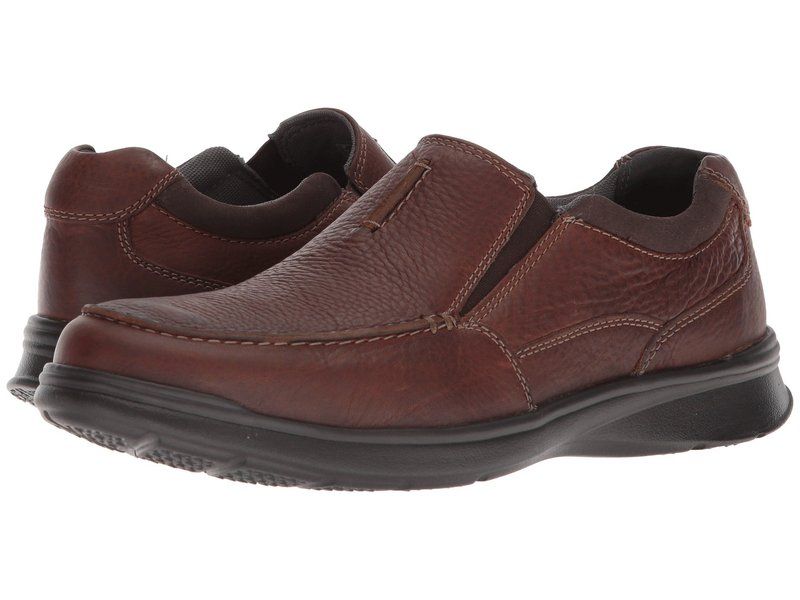 クラークス メンズ シューズ スリッポン・ローファー Clarks Cotrell Free Tobacco Leather