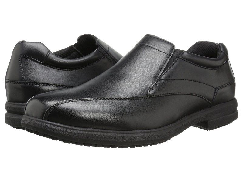 ノンブッシュ メンズ シューズ スリッポン・ローファー Nunn Bush Sanford Slip Resistant Bicycle Toe Work SlipOn Black ブラック