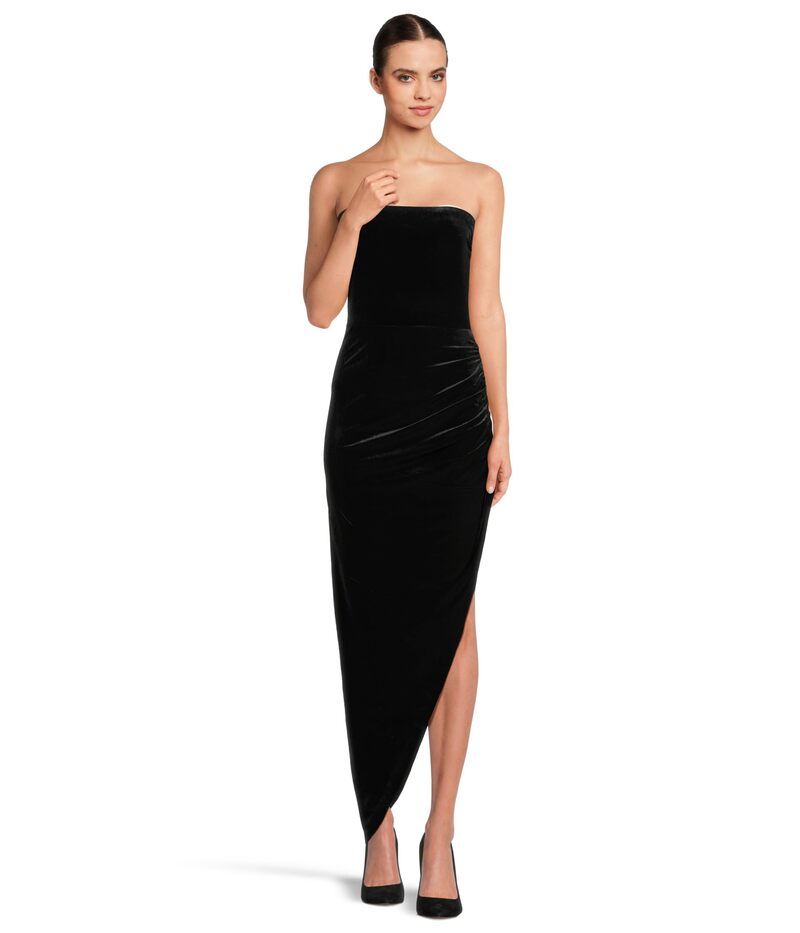 ノーマカマリ レディース トップス ワンピース ドレープ ストラップレス Norma Kamali Strapless Side Drape Gown Black 1 ブラック