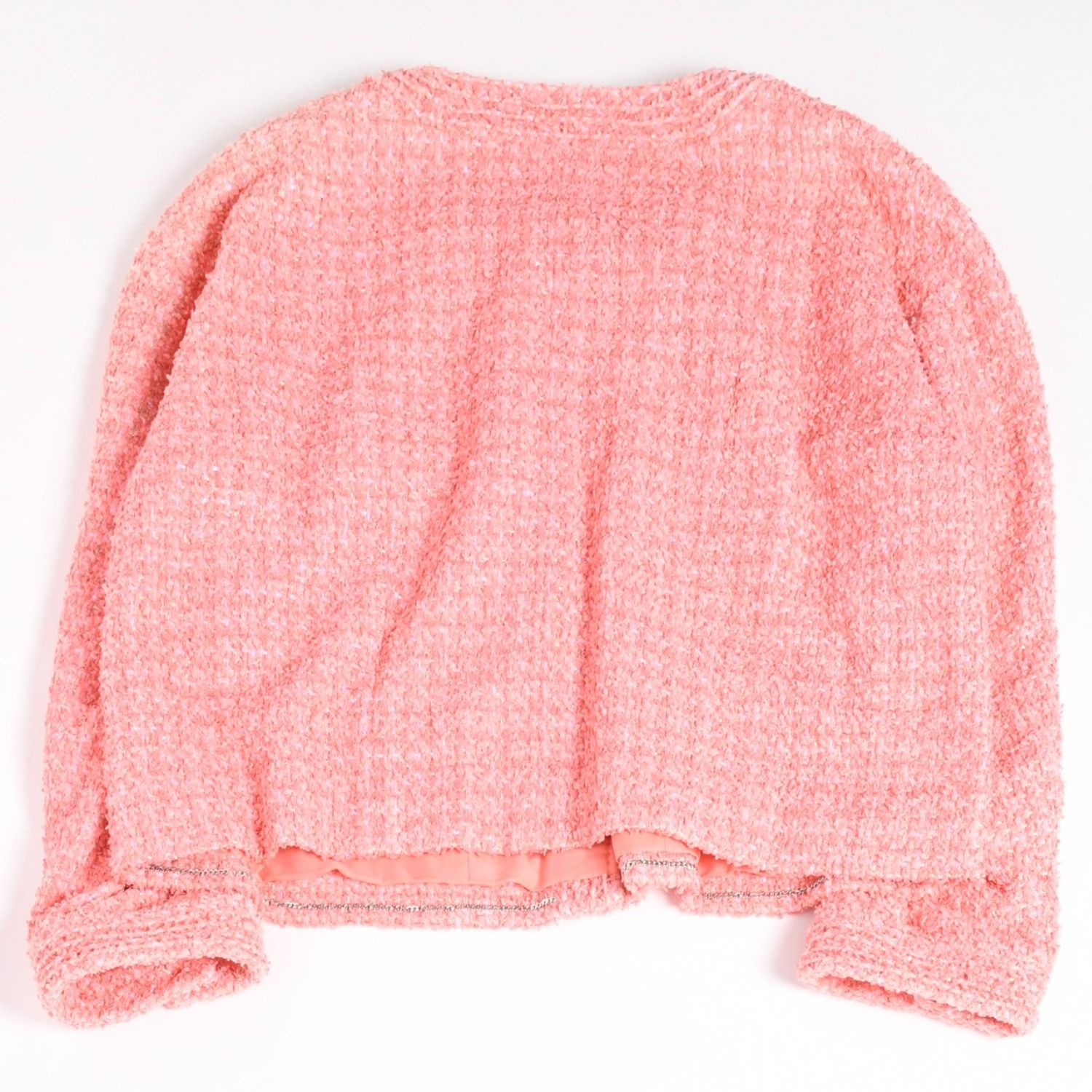 極美品 CHANEL シャネル 20P ココマークボタン ツイード ノーカラー