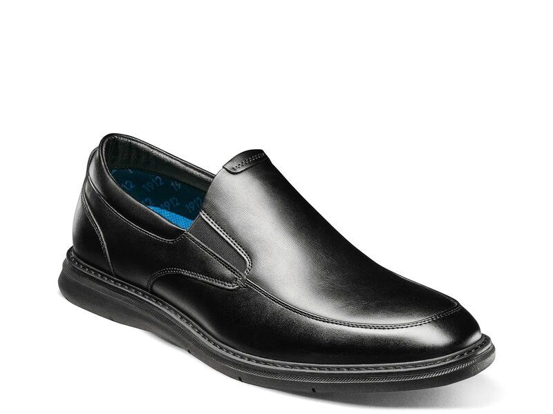 ノンブッシュ メンズ シューズ スリッポン・ローファー Nunn Bush Chase Work SlipOn Mens Black ブラック