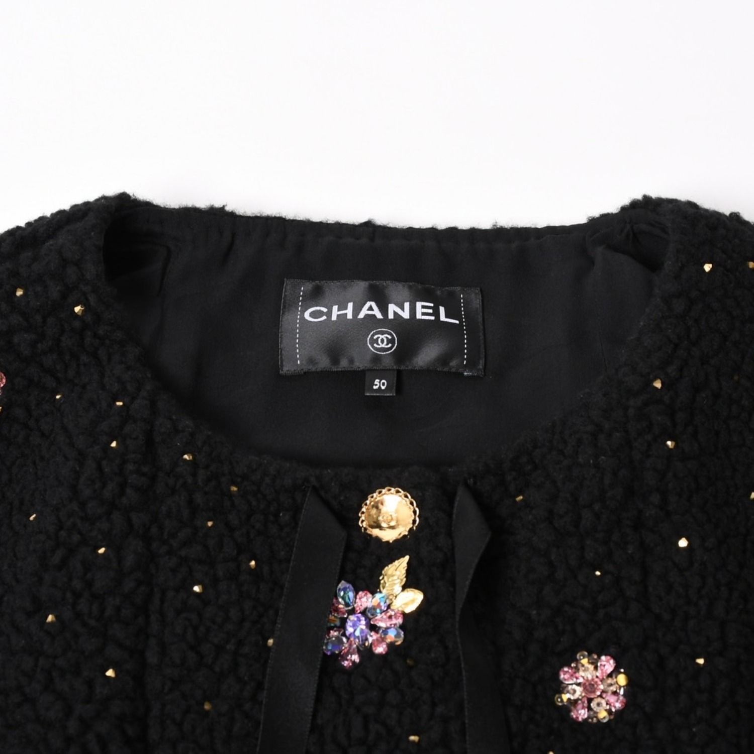 極美品 CHANEL シャネル ファンシーツイード エンブロイダリー