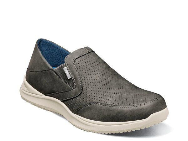 ノンブッシュ メンズ シューズ スリッポン・ローファー Nunn Bush Conway Ez SlipOn Grey グレー