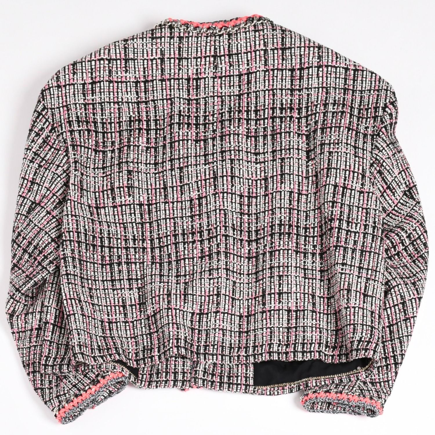 極美品 CHANEL シャネル ファンシーツイード ノーカラージャケット