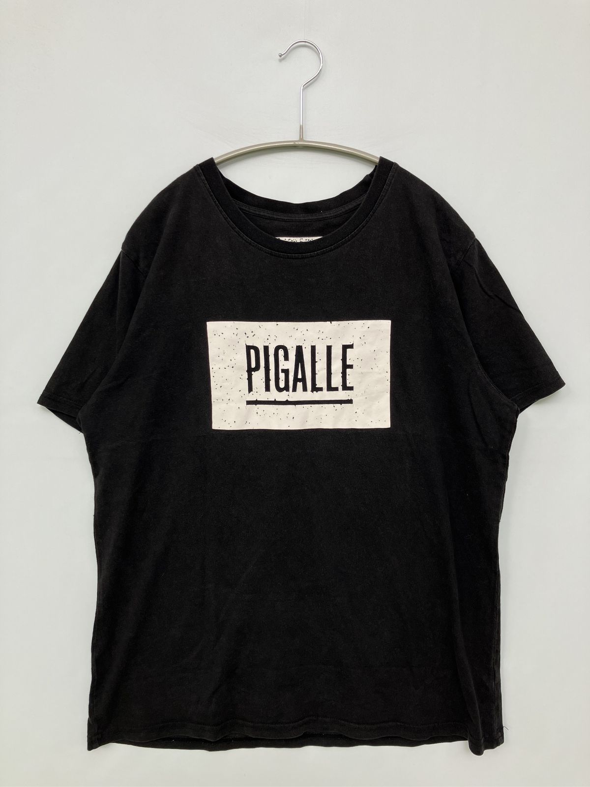 PIGALLE Tシャツ/カットソー XL ブラック 前面プリント ブランドロゴ 