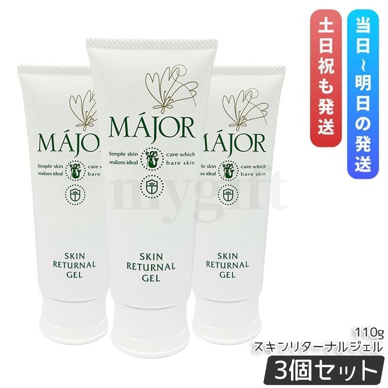 マジョール スキンリターナルジェル 110g 3個セット Major 植物系保湿 スキンケア 美容成分 潤い 天然由来 クレンジングジェル