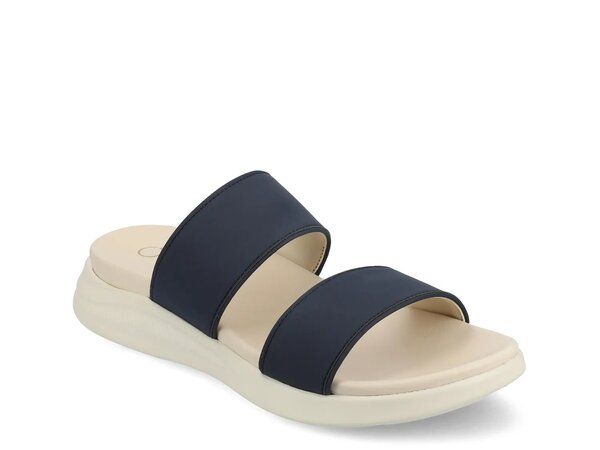 ジャーニー レディース シューズ サンダル Journee Janis Wedge Sandal Navy ネイビー