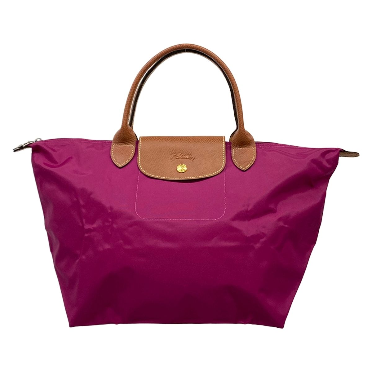 LONGCHAMP(ロンシャン) ハンドバッグ美品 ル・プリアージュオリジナル ボルドー×ブラウン 折りたたみ レザー