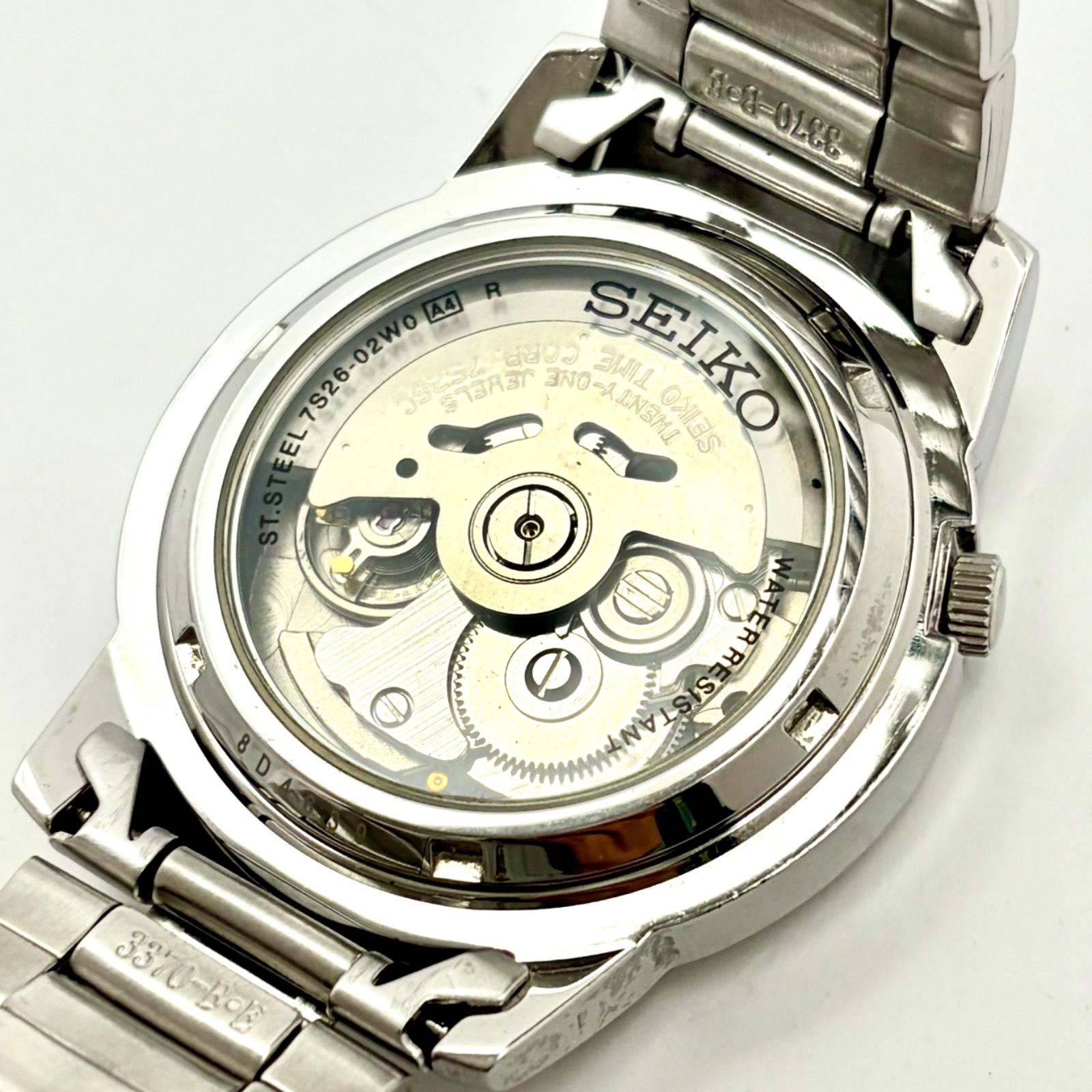 稼働】SEIKO5 セイコー5 機械式 自動巻き シルバー デイデイト メンズ