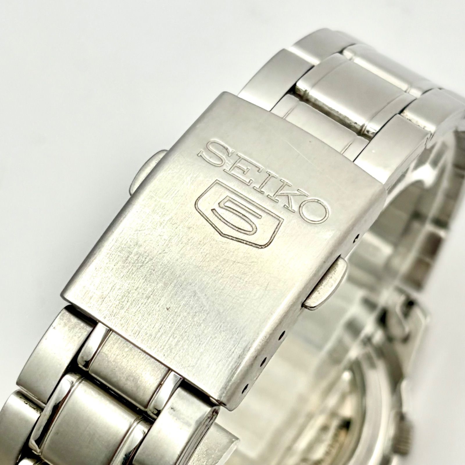 稼働】SEIKO5 セイコー5 機械式 自動巻き シルバー デイデイト メンズ