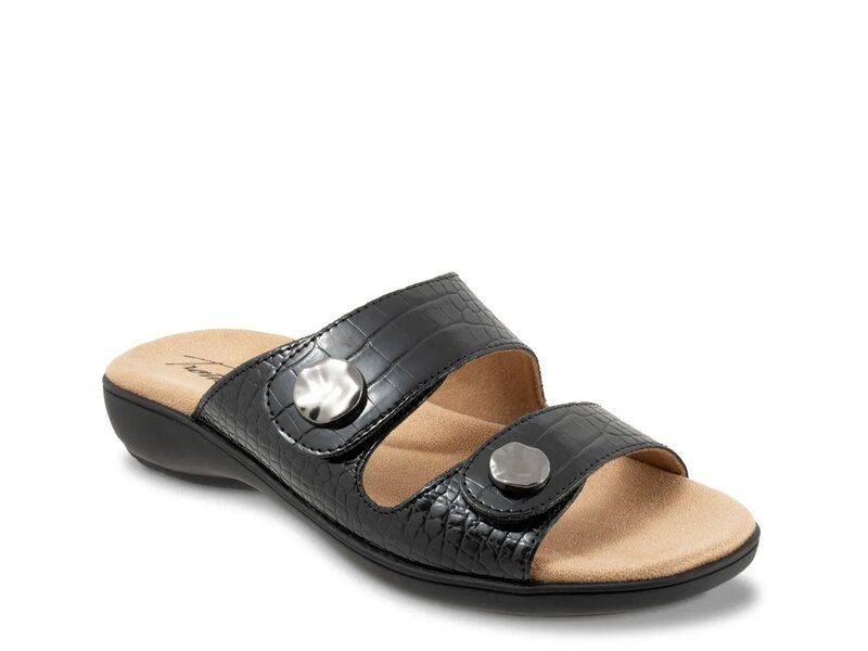 トロッターズ レディース シューズ サンダル Trotters Ruthie Sandal Black Croc Print ブラック