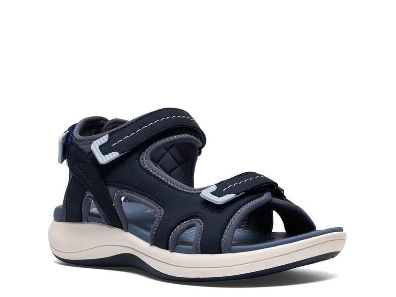 クラークス レディース シューズ サンダル Clarks Mira Free Trail Sandal Navy Nubuck ネイビー