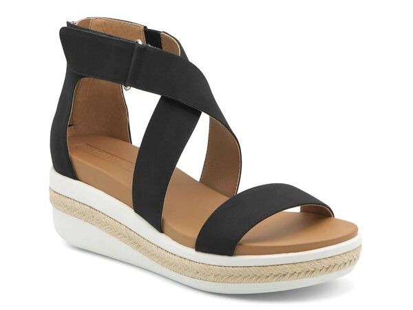 アドリアンヌヴィッタディーニ レディース シューズ サンダル ケープデザイン キャップ ケープ Adrienne Vittadini Cape May Wedge Sandal Black ブラック