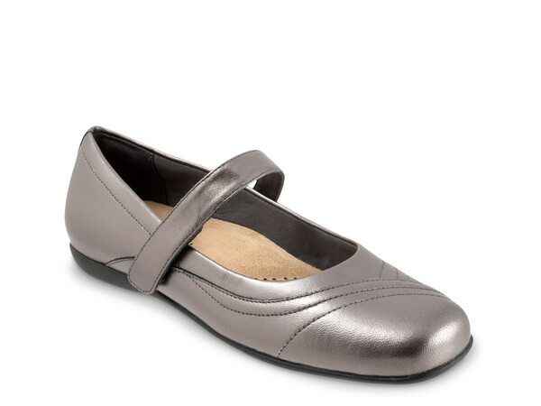 トロッターズ レディース シューズ パンプス Trotters Sherese Mary Jane Flat Pewter Metallic ピューター
