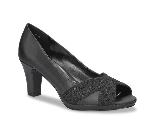 イージーストリート レディース シューズ パンプス プラットフォーム Easy Street Lavish Platform Pump Black Satin ブラック