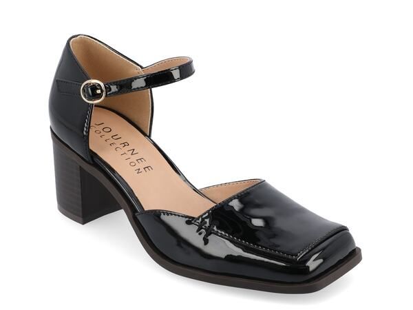 ジュルネ コレクション レディース シューズ パンプス Journee Collection Evangeline Pump Black Patent ブラック
