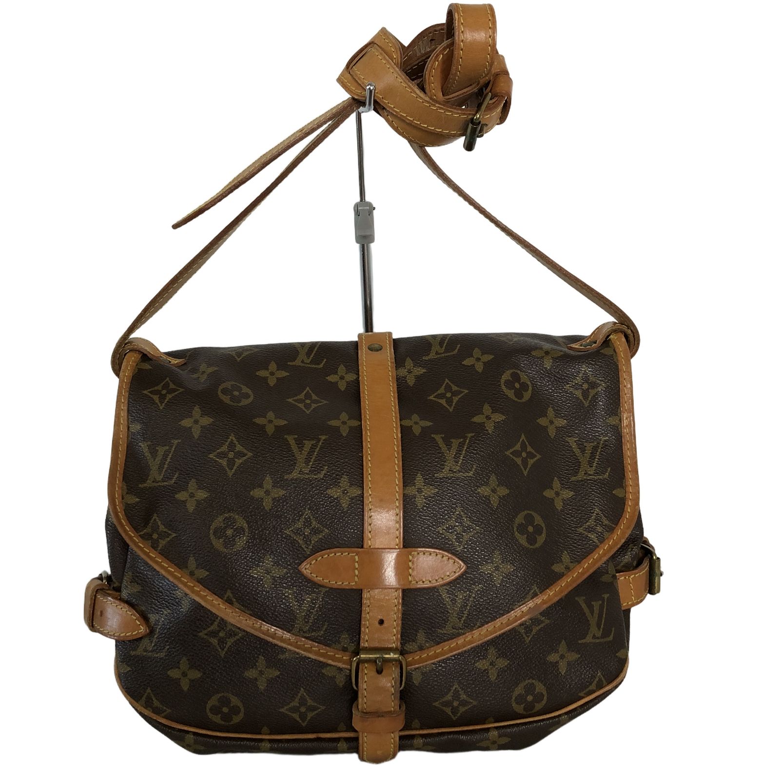 LOUIS VUITTON ルイヴィトン モノグラム ソミュール30 M42256 ショルダーバッグ ブラウン 中古 T11330888