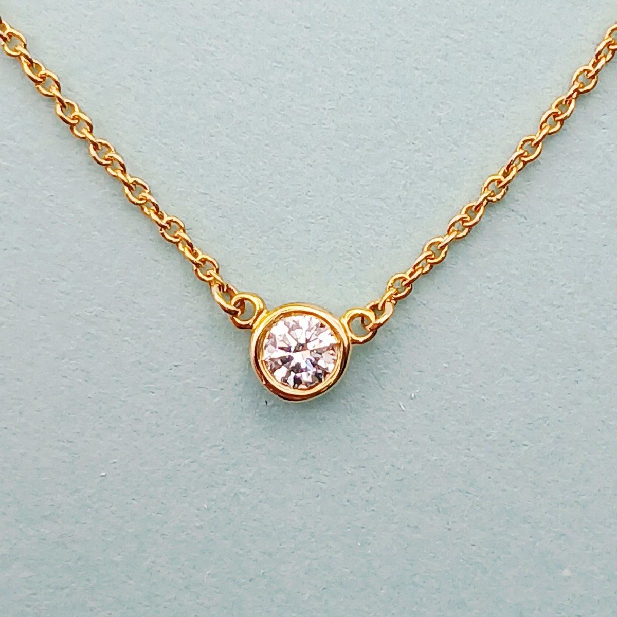 TIFFANY&Co. ティファニー エルサペレッティ バイザヤード ダイヤモンドネックレス 750YG ネックレス レディース K18イエローゴールド イエローゴールド 中古