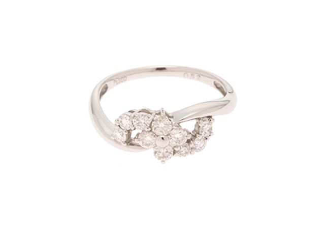 JEWELRY ジュエリー ノンブランド リング 12号 プラチナ900 ダイヤモンド0.52ct 約3.7g レディース【中古】472