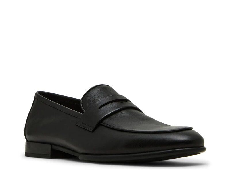 スティーブ マデン メンズ シューズ スリッポン・ローファー Steve Madden Boca Penny Loafer Black Leather ブラック