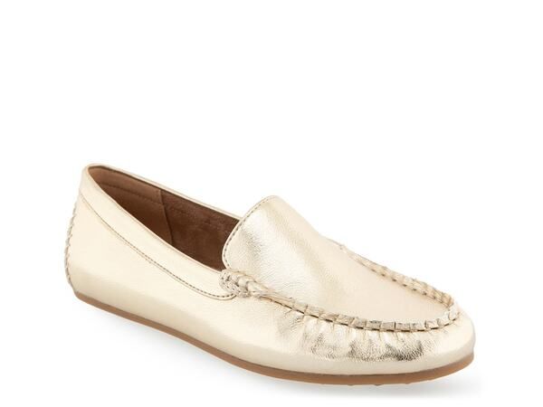 エアロソールズ レディース シューズ スリッポン・ローファー Aerosoles Over Drive Loafer Gold Metallic ゴールド