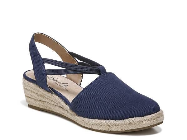 ライフストライド レディース シューズ サンダル LifeStride Katrina 2 Espadrille Wedge Sandal Navy ネイビー