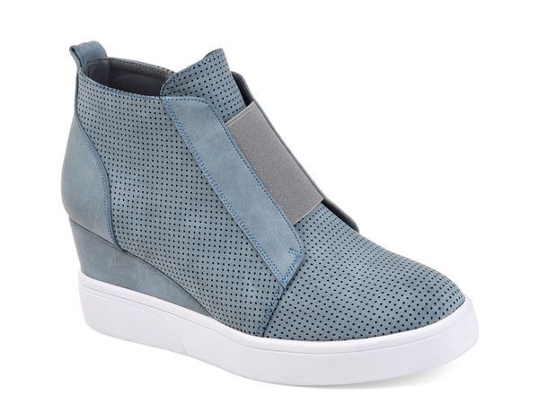 ジュルネ コレクション レディース シューズ スニーカー Journee Collection Clara Wedge Sneaker Dusty Blue ブルー