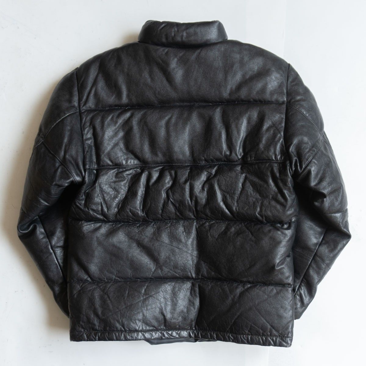 ◆超肉厚/美品◆SCHOTT 214D レザーダウン レザージャケット ブラック 雰囲気抜群】SCHOTT【214D/レザーダウンジャケット】36 ブラック