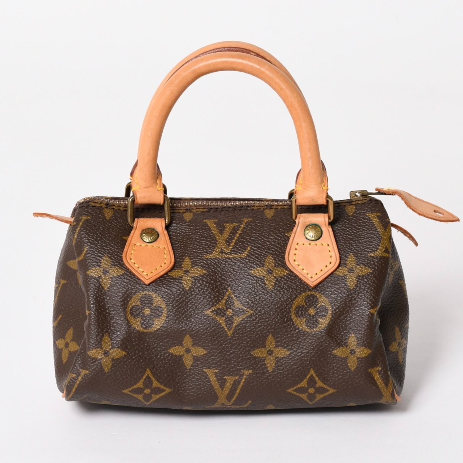 LOUIS VUITTON ルイヴィトン ミニスピーディ ハンドバッグ M41534 モノグラム PVC ブラウン 美品 中古 4a003679