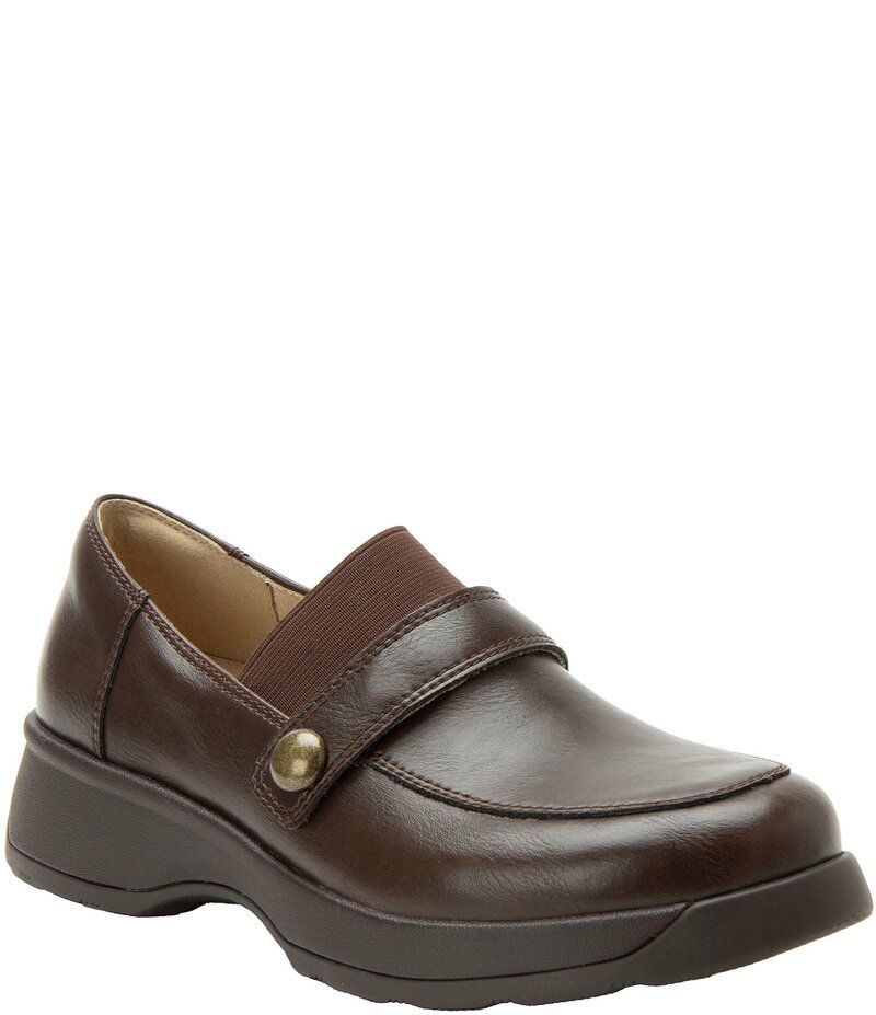 アレグリア レディース シューズ スリッポン・ローファー レザー ローファー Alegria Janna Leather Loafers Dark Chocolate チョコレート