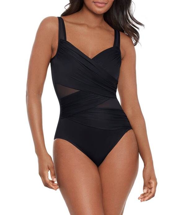 ミラクルスーツ レディース トップス ワンピース Miraclesuit Network Madero Underwire Bra Tank One Piece Swimsuit Black ブラック