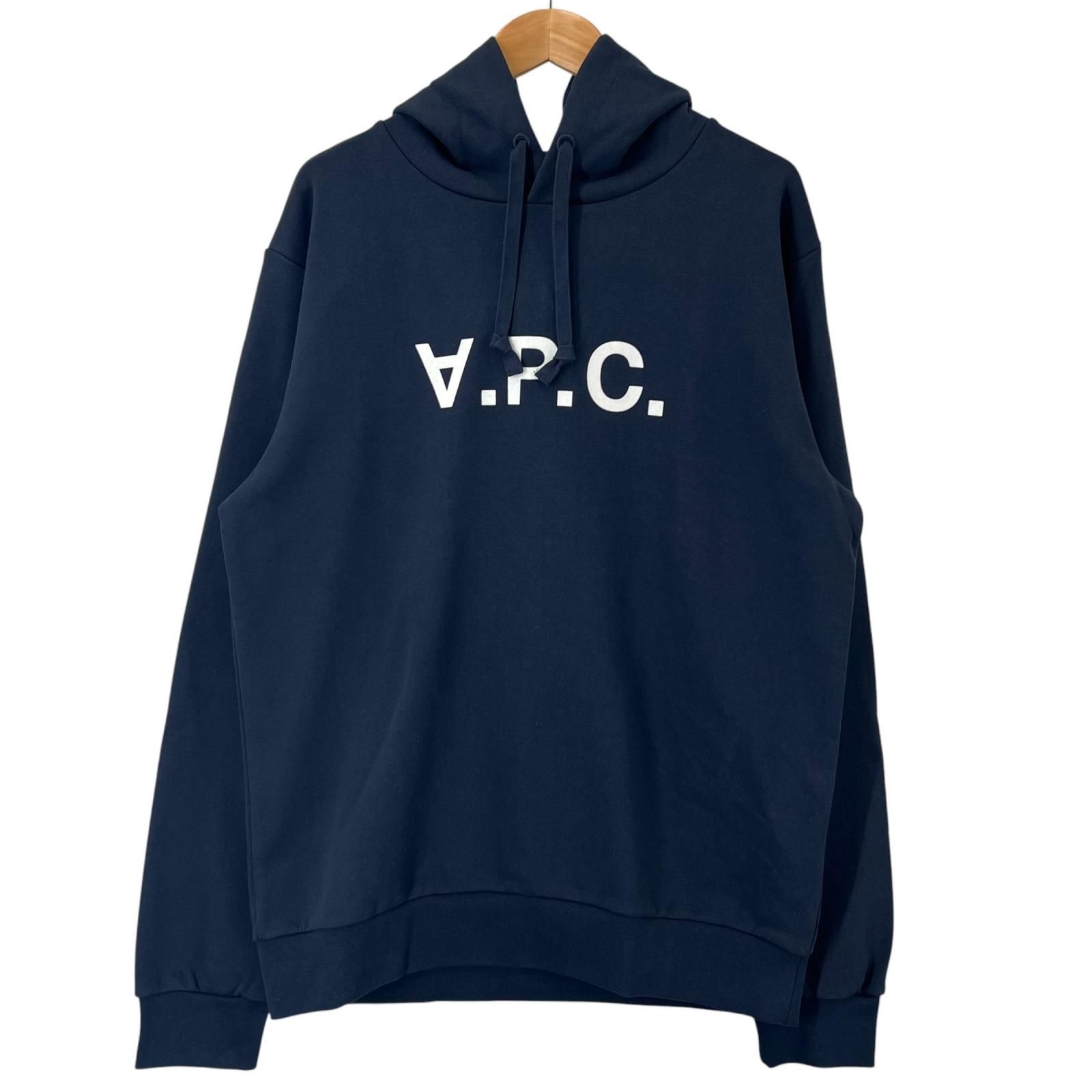 未使用品 A.P.C. アーペーセー Standard Grand VPC 無地 秋冬 AW パーカー コットン ネイビー メンズ XL【古着】【中古】【送料無料】