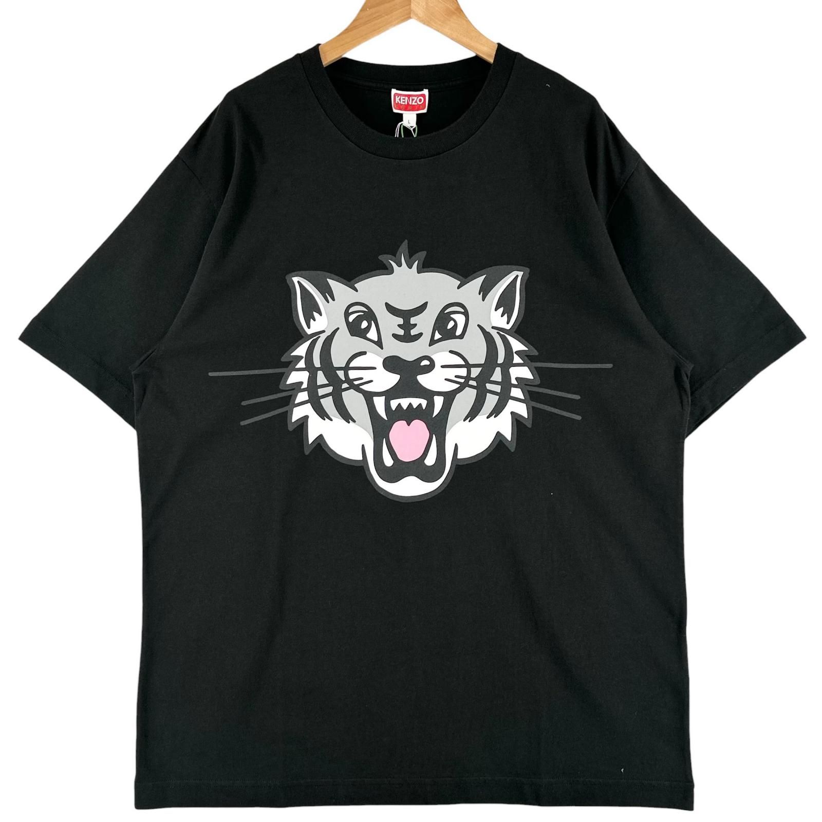 未使用品 KENZO ケンゾー Happy Tiger FF55TS5334SG 春夏 SS 半袖Tシャツ コットン ブラック メンズ L 正規品【古着】【中古】【送料無料】