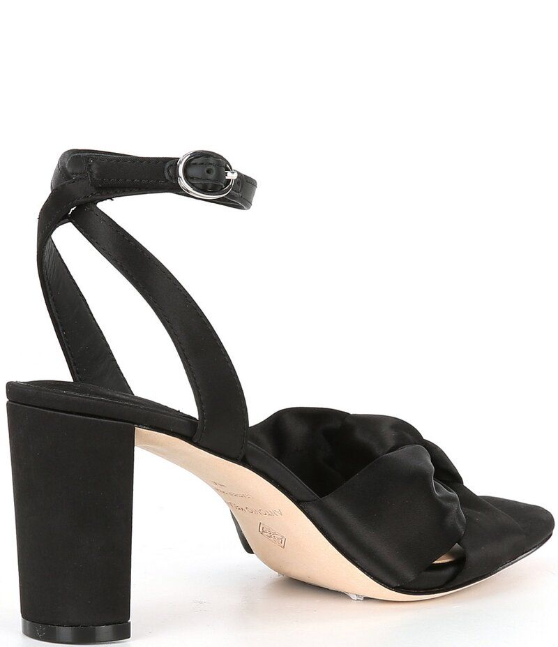 アントニオ メラーニ レディース シューズ サンダル サテン Antonio Melani Tess Satin Knotted Dress Sandals Black ブラック