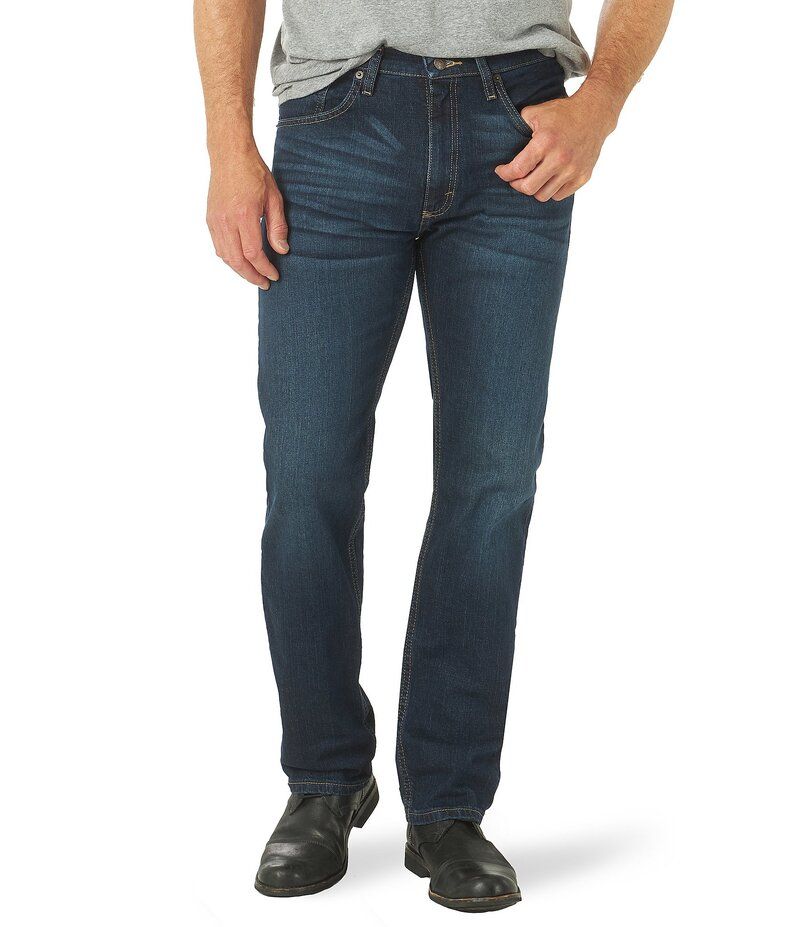 ラングラー メンズ ボトムス デニムパンツ レギュラーフィット ストレート デニム ジーンズ WranglerR Regular Fit Straight Leg Denim Jeans Blacke