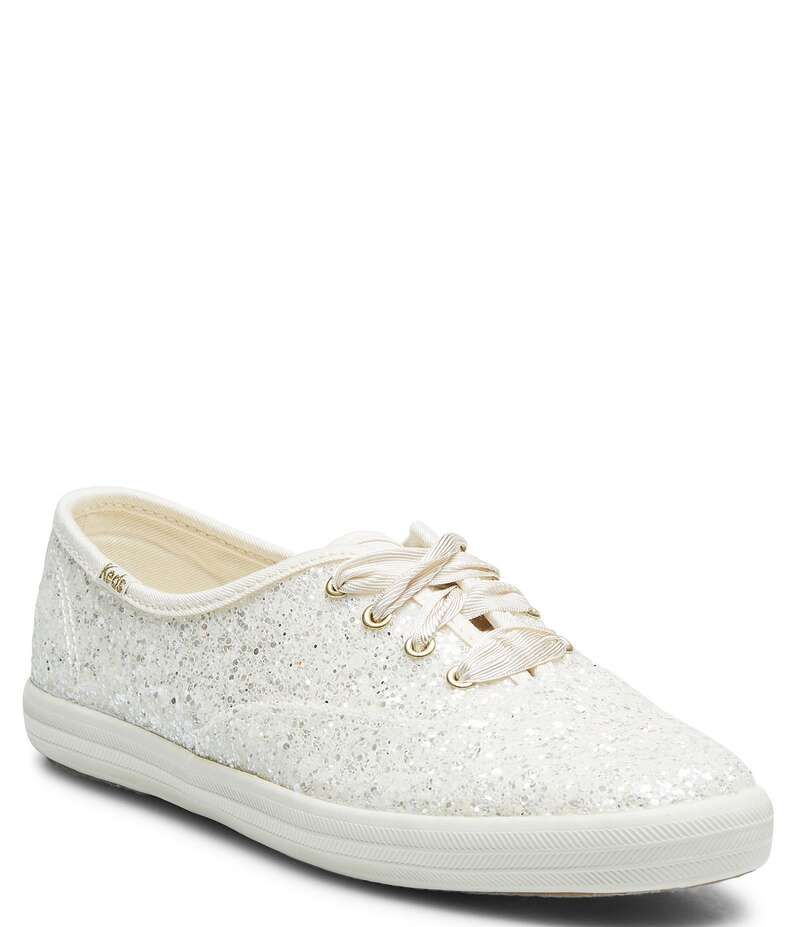 ケッズ レディース ボトムス カジュアルパンツ スニーカー Keds Celebrations Collection Champion Glitter Sneakers Cream クリーム